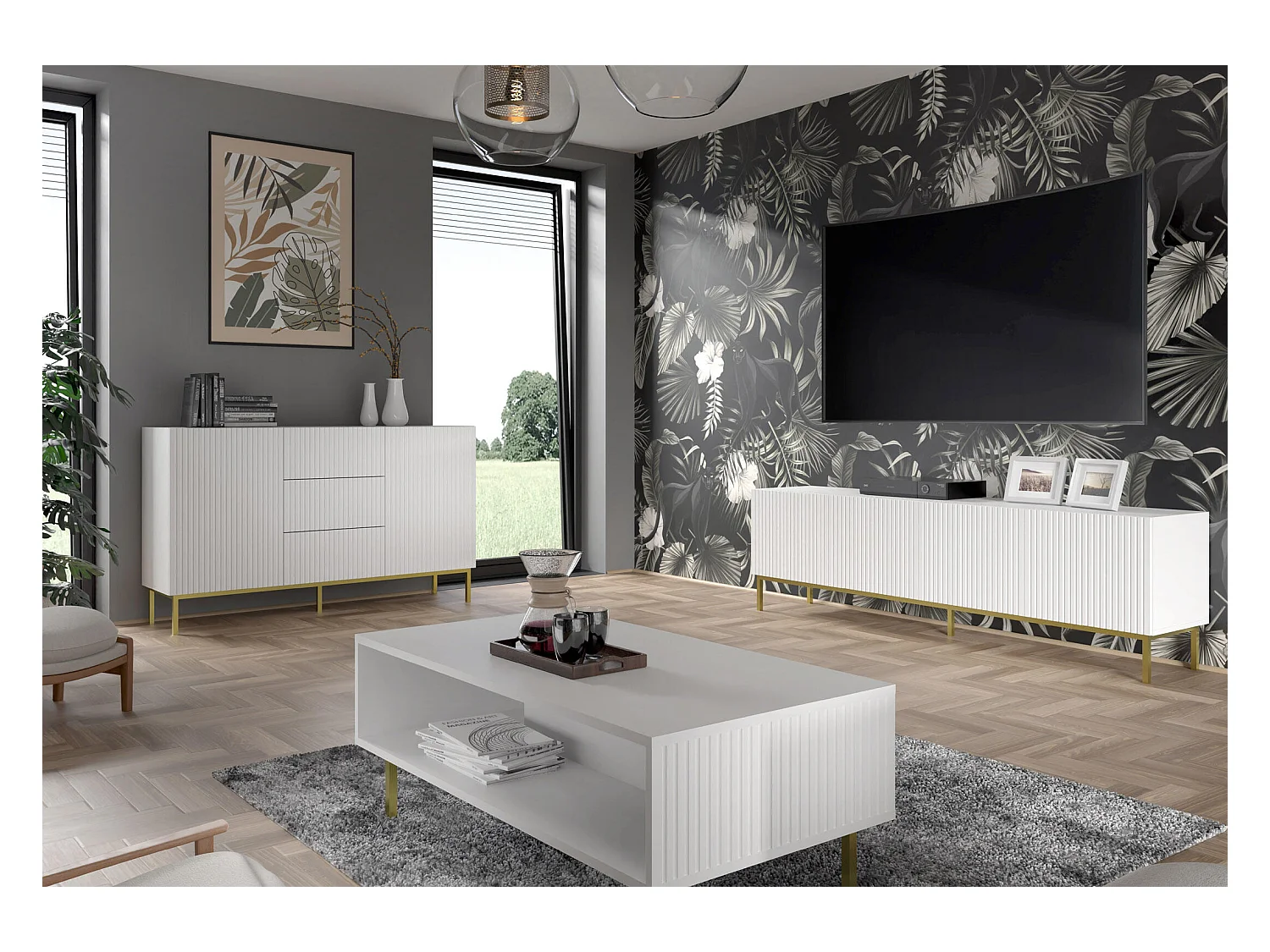 Salontafel RAVENNA B CT90 90x60x45 Wit