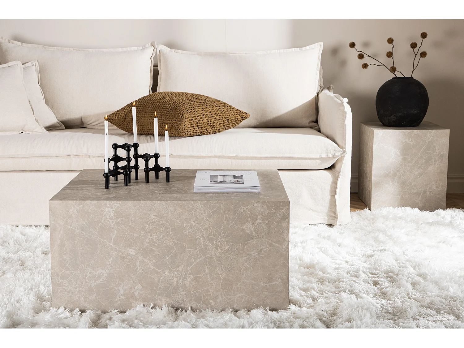 Table Basse JERSEY CT60 60x80x40 Beige