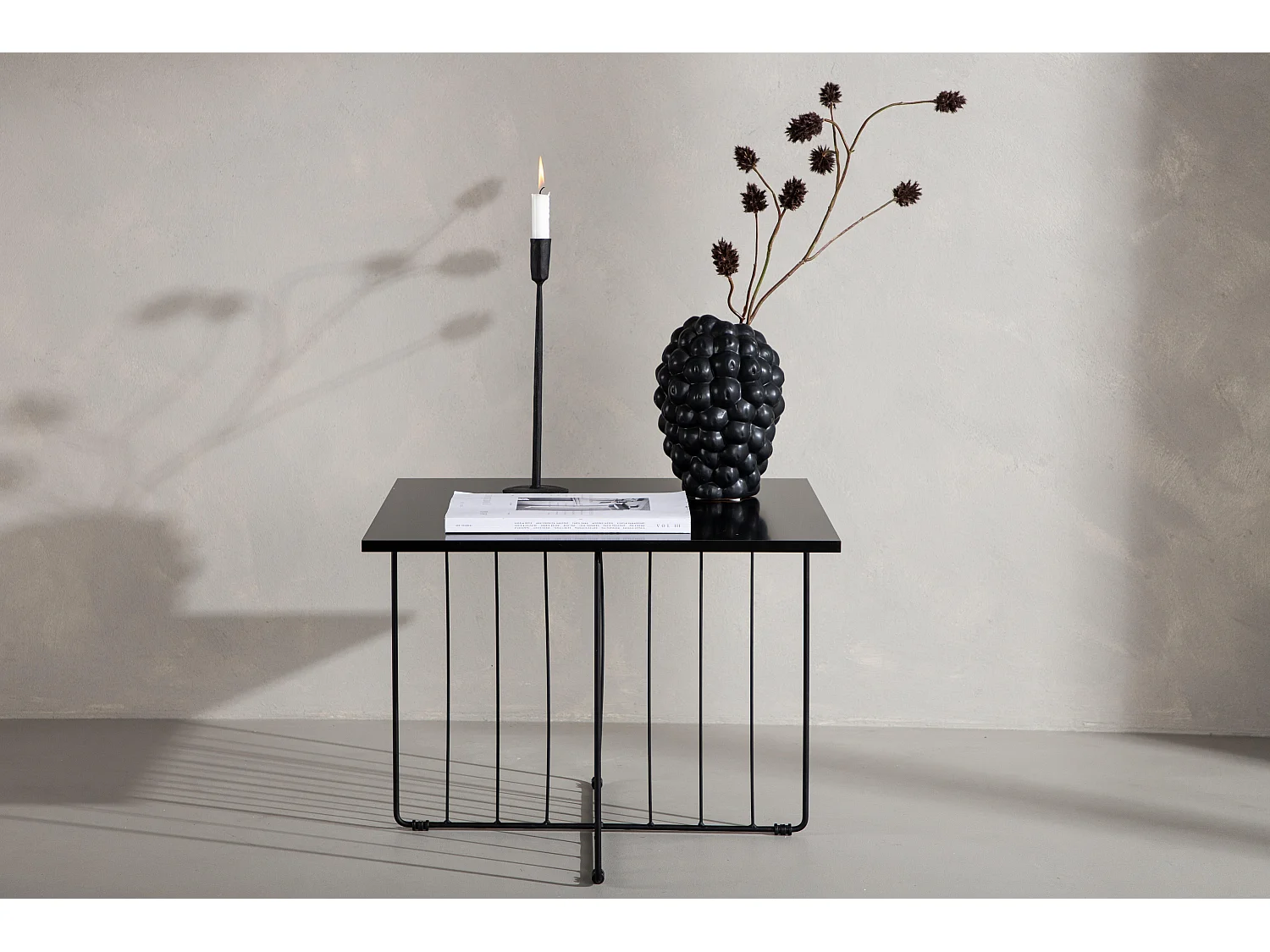 Table Basse DAYTON CT60 60x60x45 Noir