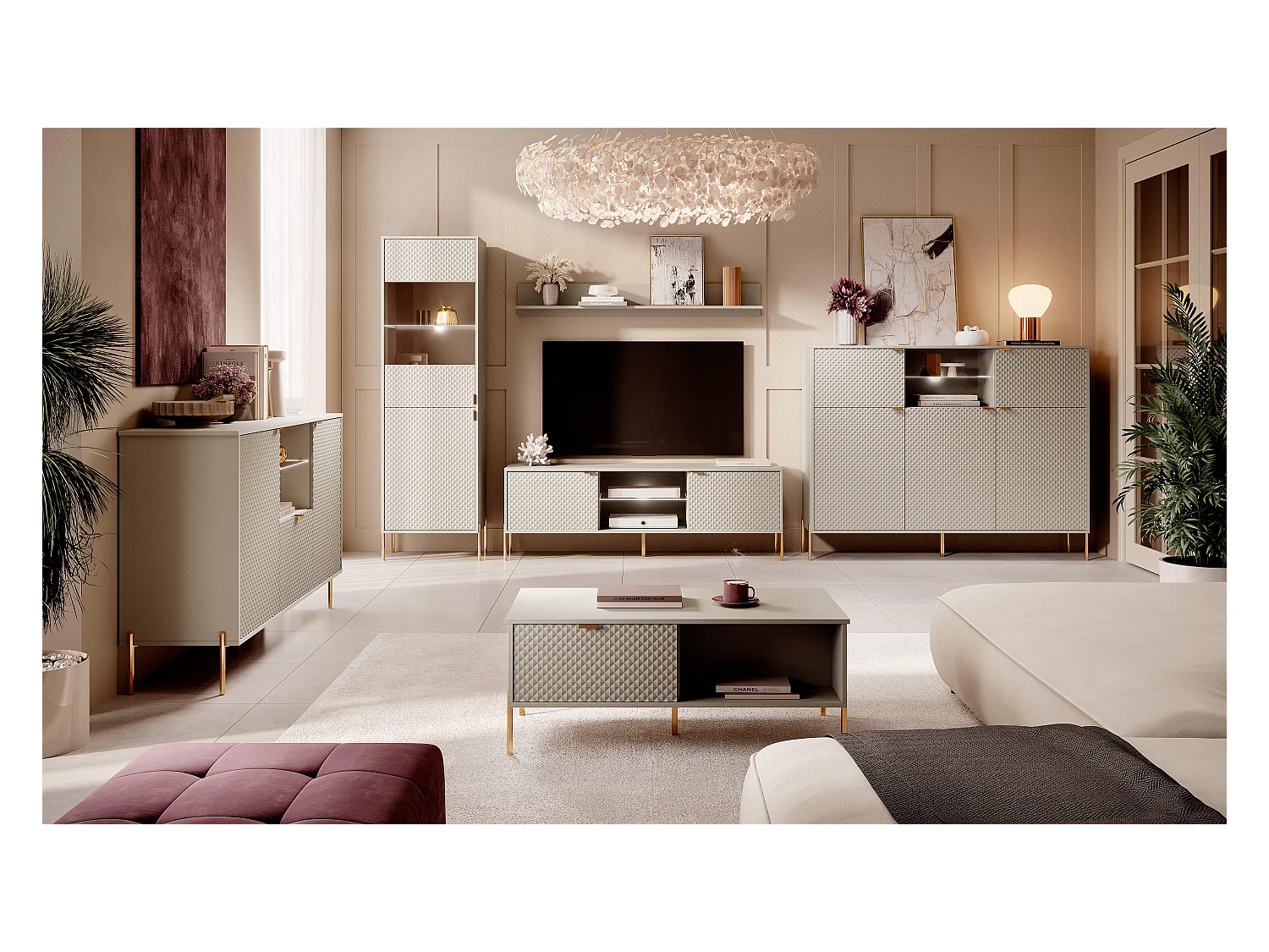 Salontafel DIAMO CT104 104x60x43 Beige