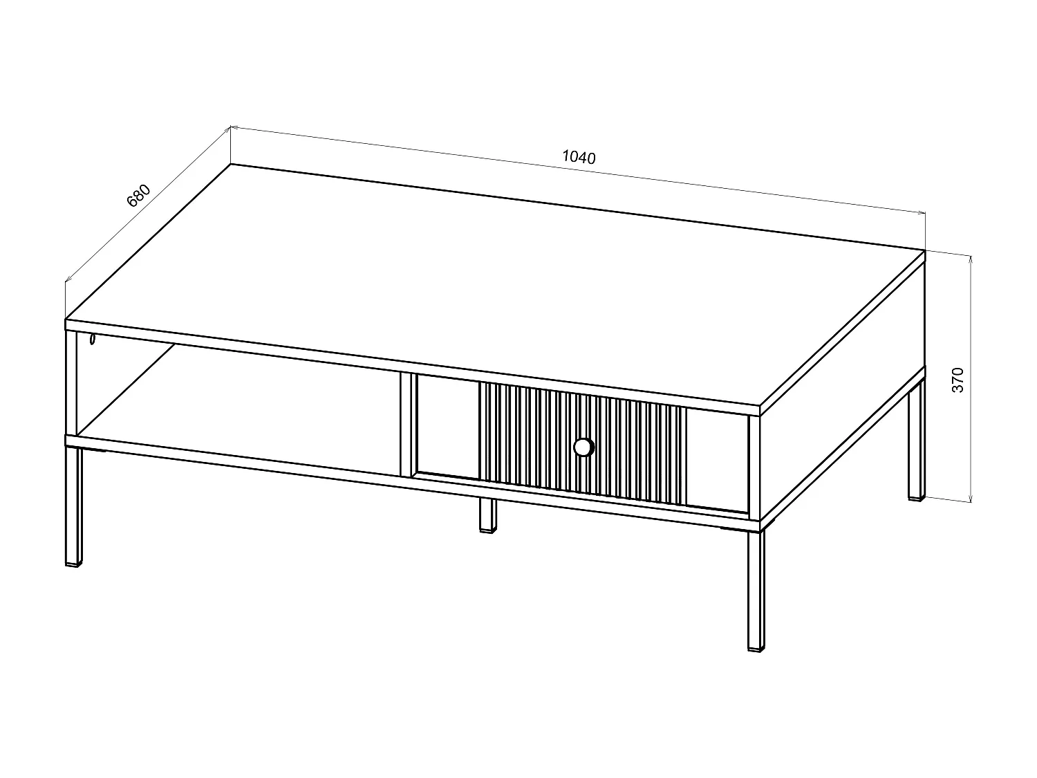 Salontafel ISEO CT104 104x68x40 Zwart