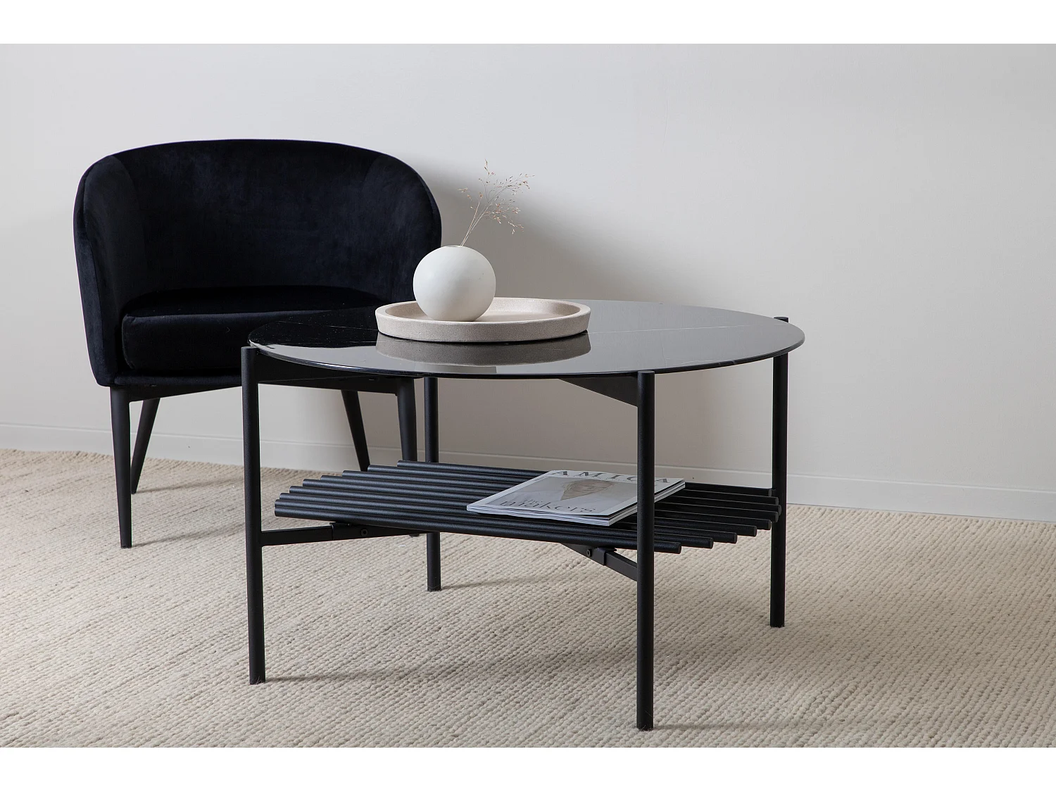 Table Basse VON STAF CT80 80x80x45 Noir