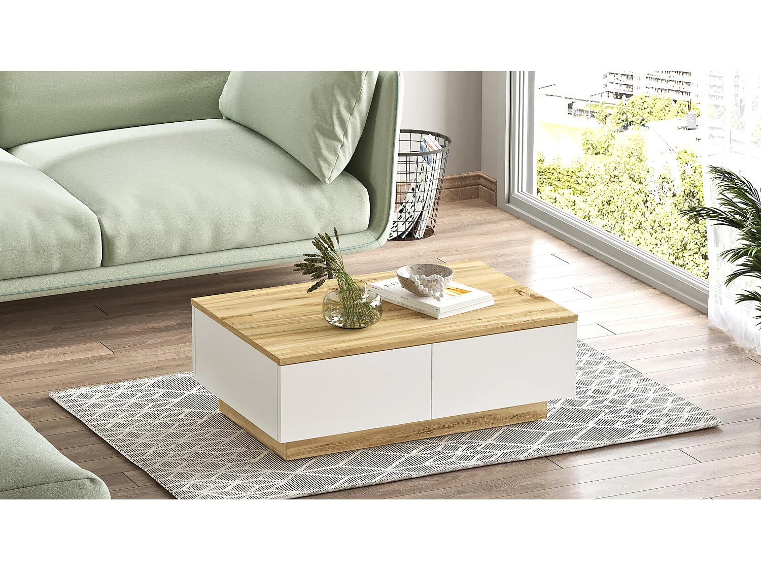 Salontafel LUVIO CT90 90x60x32 Natuurlijk