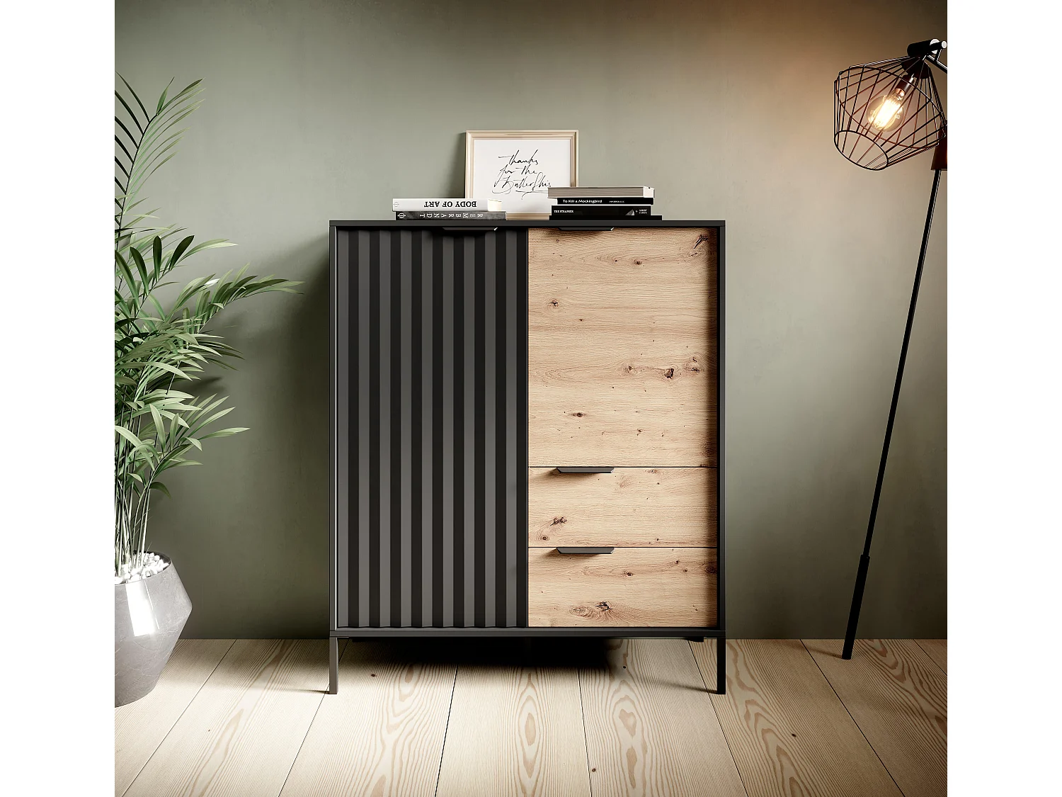 Ladekast RAVE COD104 2D2D 104x40x124 Beige