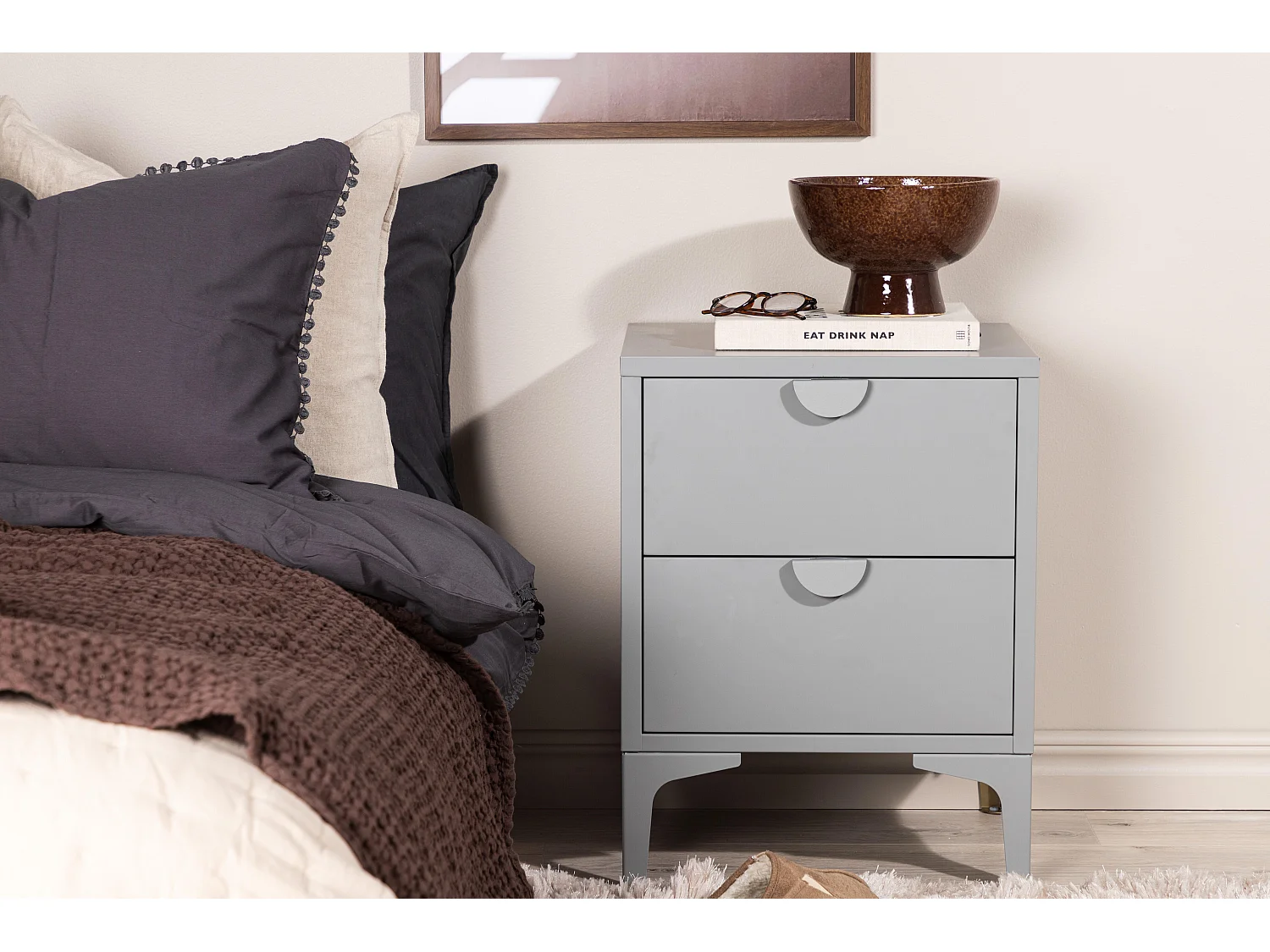 Ladekast PIRING COD45 2D 45x40x52 Lichtgrijs