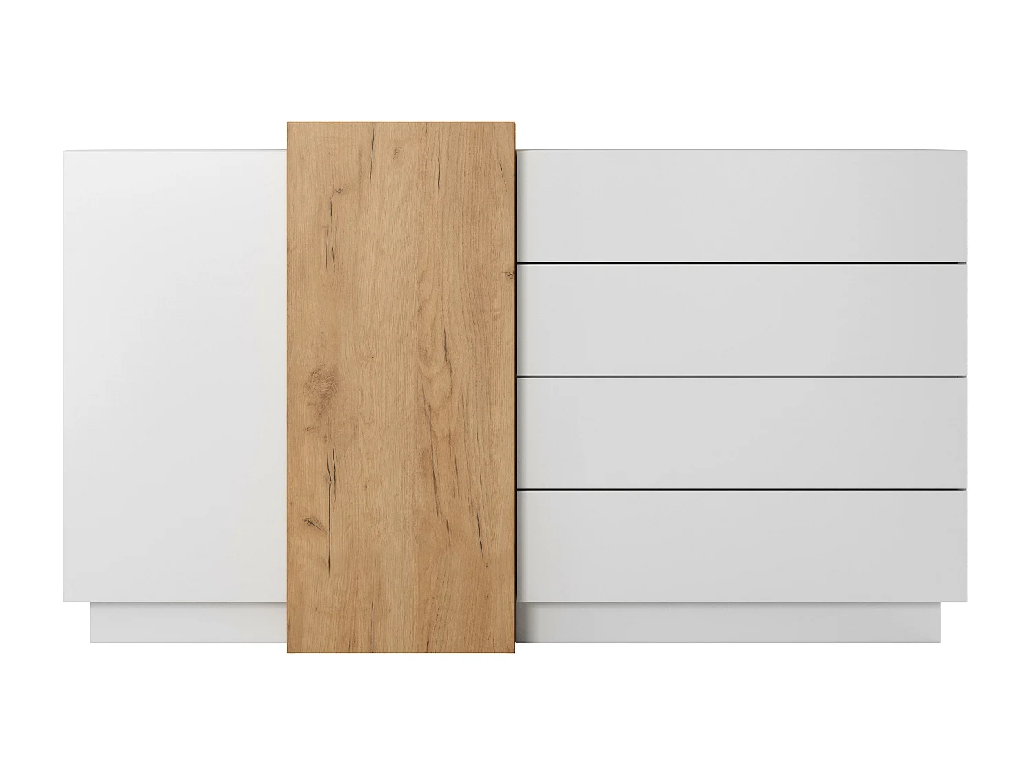 Comoda 3D COD160 2D4D 160x45x94 Branco