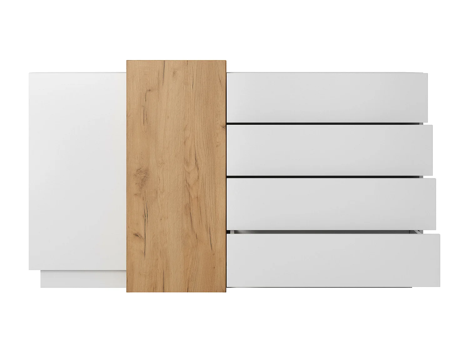 Comoda 3D COD160 2D4D 160x45x94 Branco