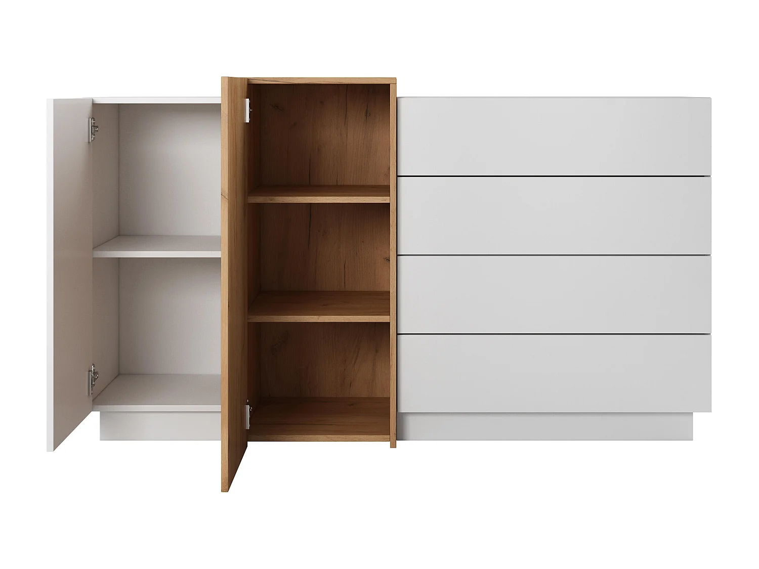 Comò 3D COD160 2D4D 160x45x94 Bianco