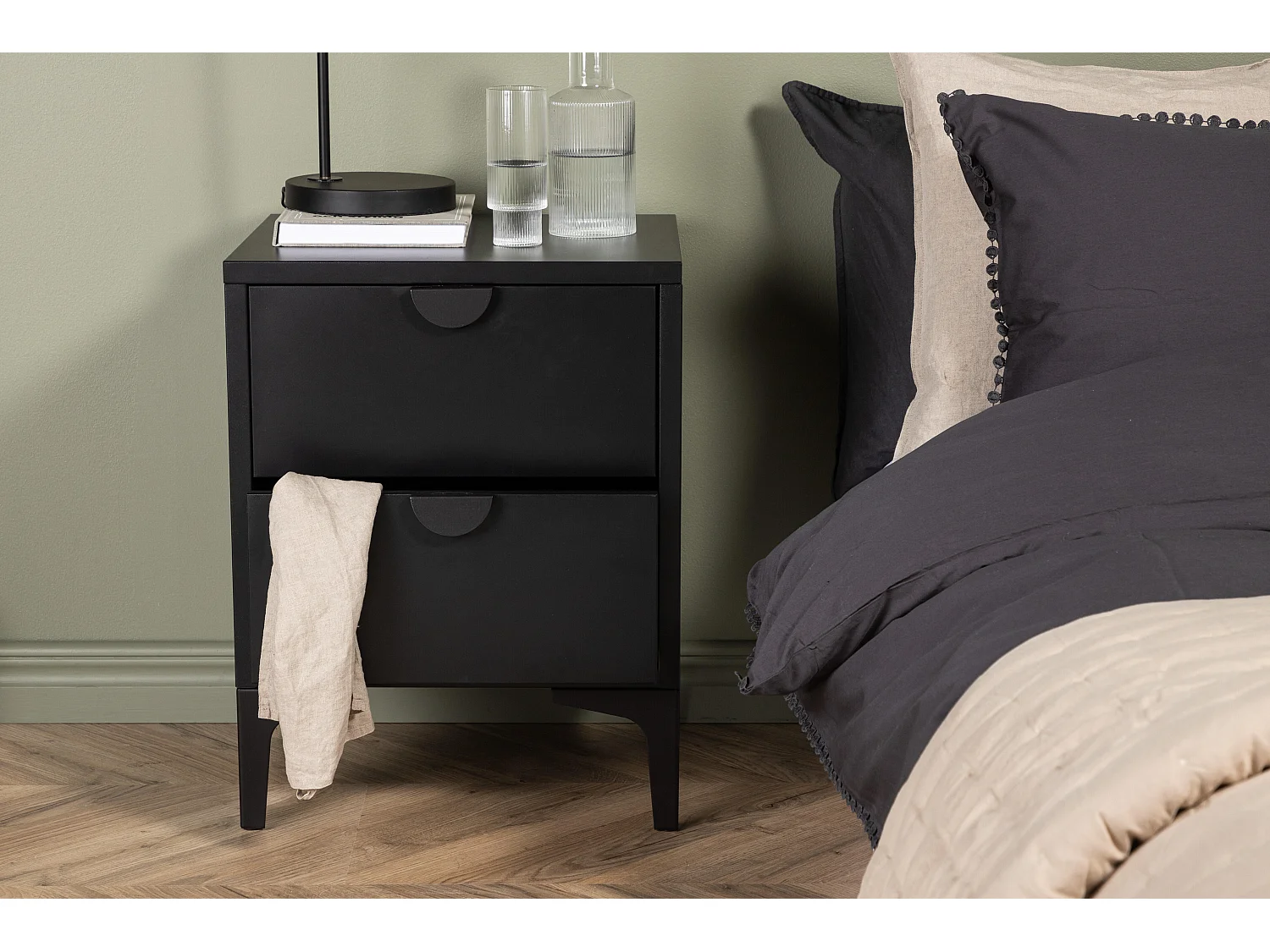 Ladekast PIRING COD45 2D 45x40x52 Zwart