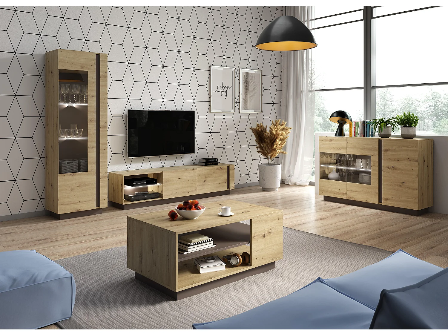 Ladekast ARCADE COD139 3D 139x40x91 Beige