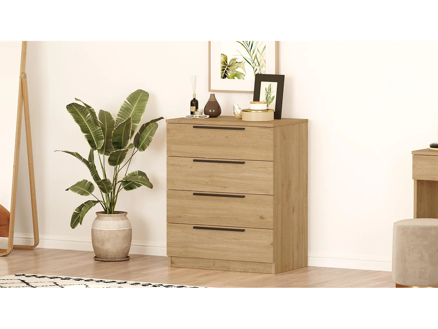 Commode LOREL COD72 4D 72x42x88 Naturel