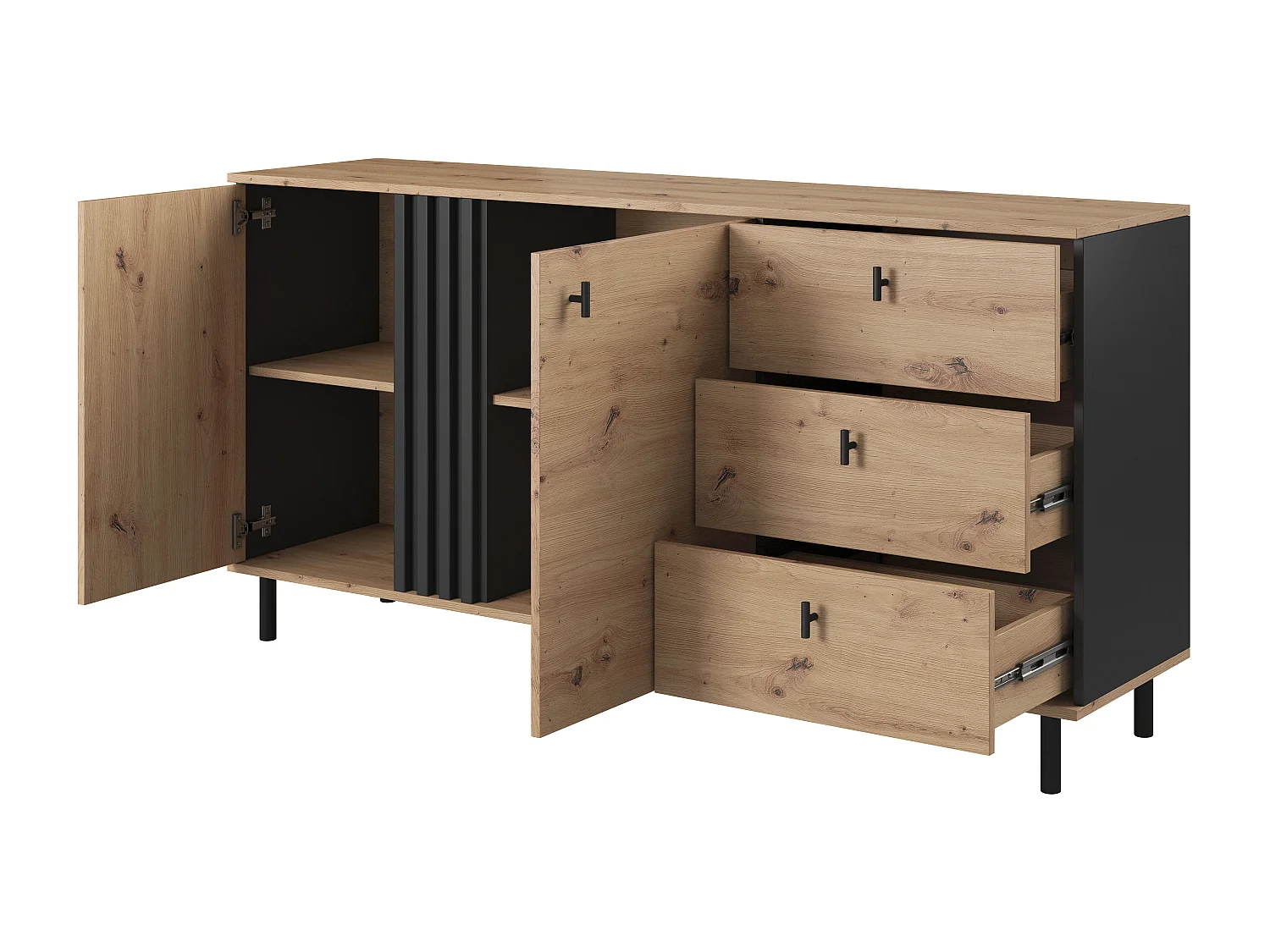 Commode MADIS COD165 2D3D 165x40x82 Beige