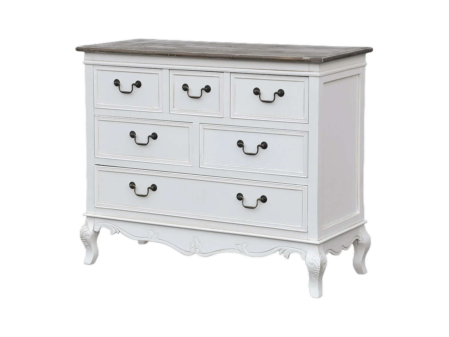 Commode RIMINI WHITE COD110 6D 110x40x81 Blanc