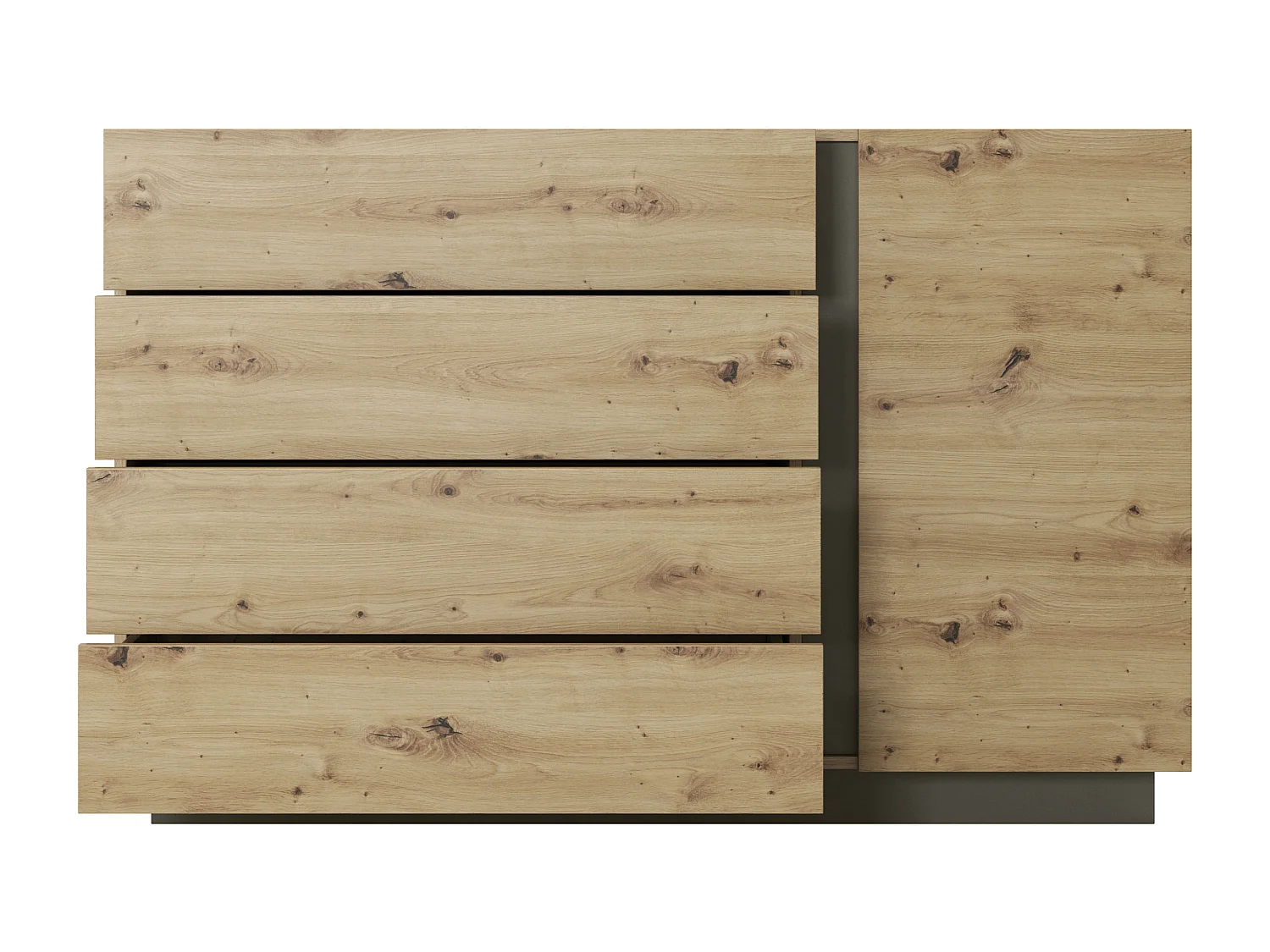 Comoda ARCADE COD139 1D4D 139x40x91 Grafito