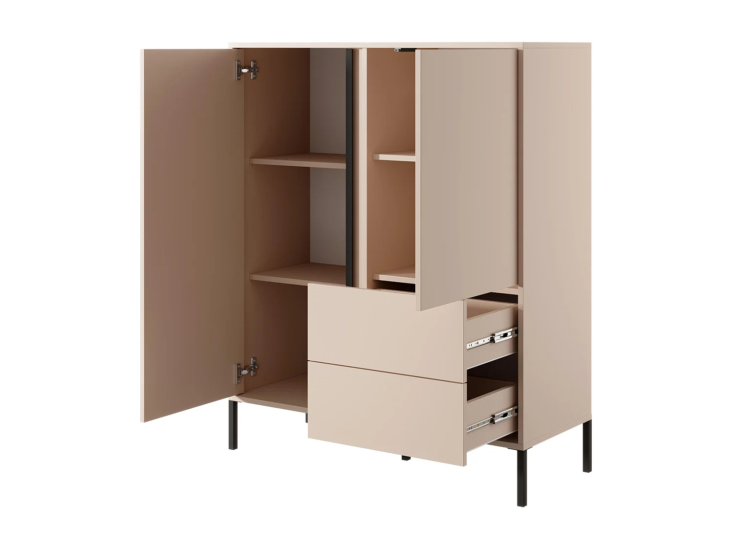 Kommode DAST COD104 2D2D 104x40x124 Beige