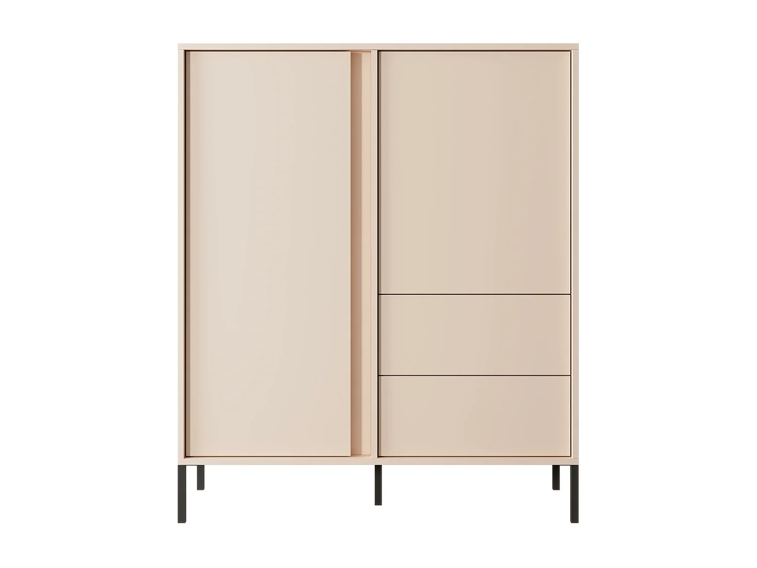 Kommode DAST COD104 2D2D 104x40x124 Beige