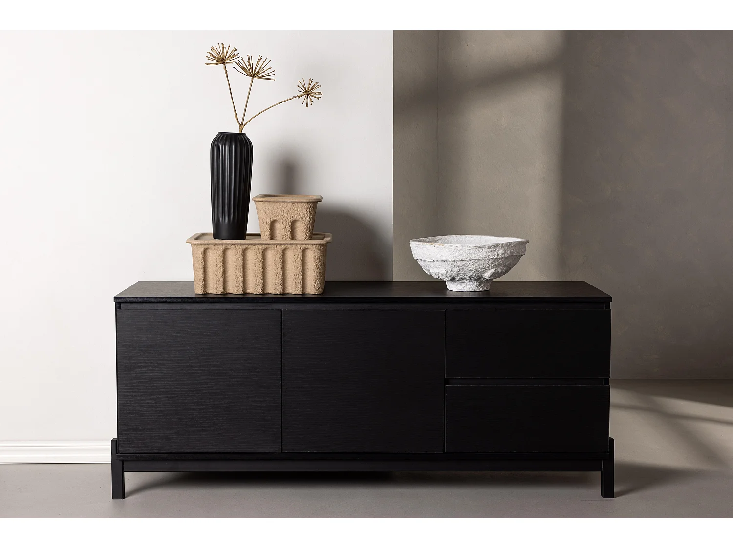 Commode CORPUS COD135 2D2D 135x40x56 Noir