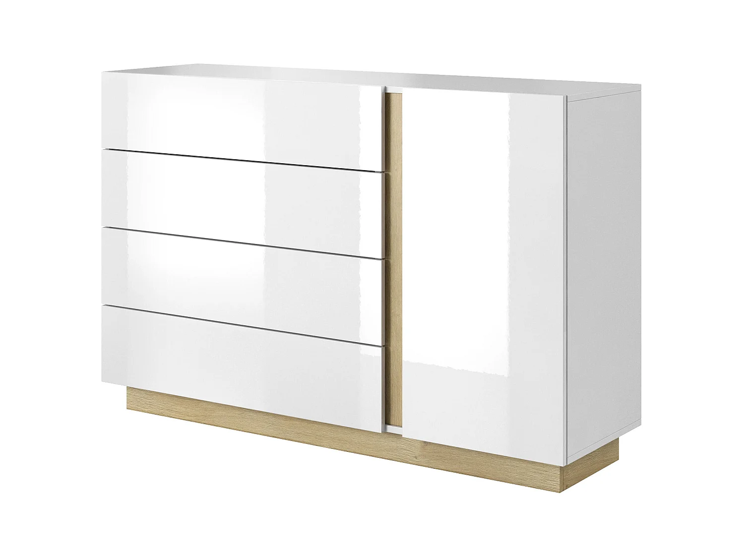 Commode ARCADE COD139 1D4D 139x40x91 Blanc