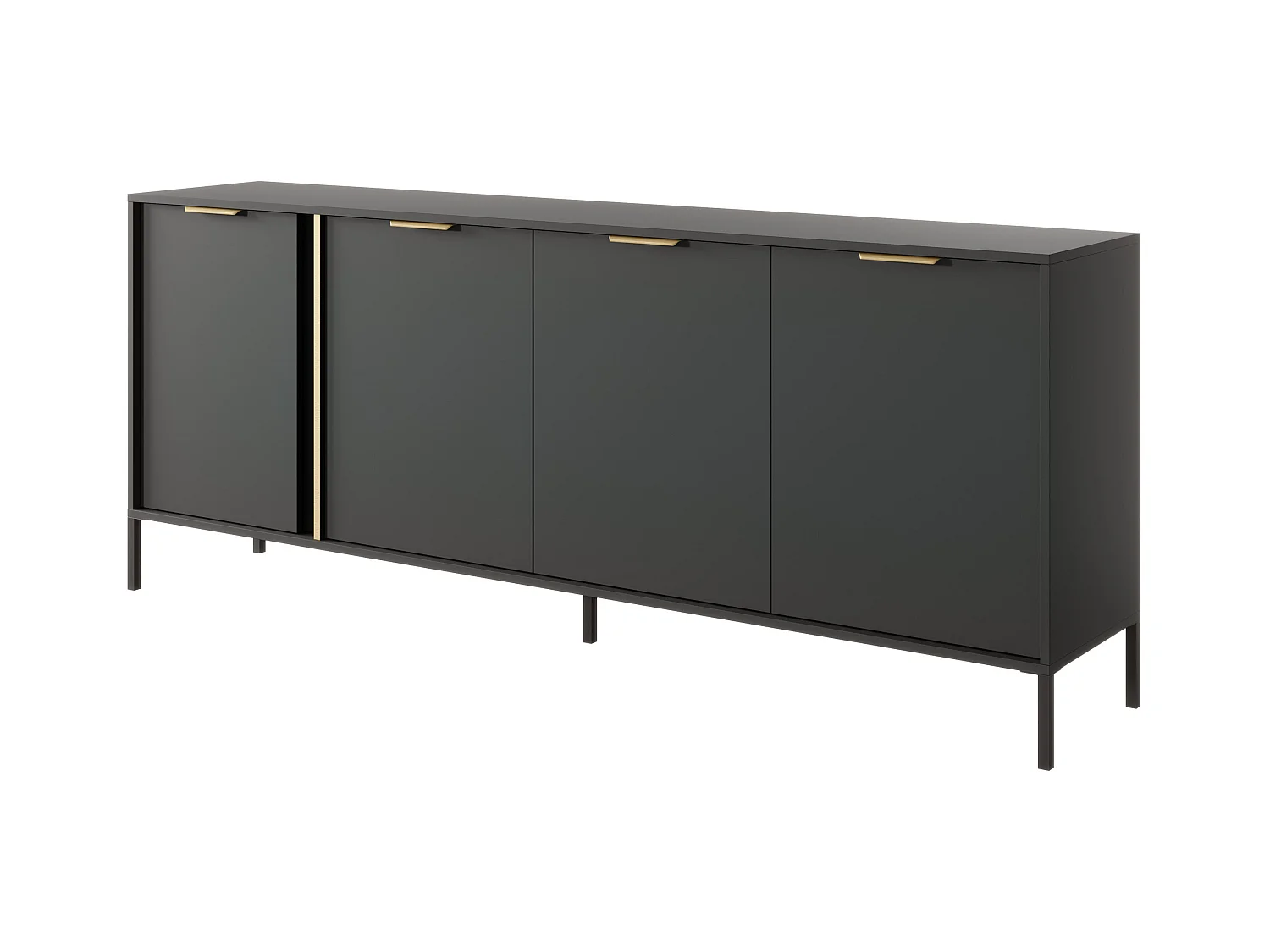 Commode LARS COD203 4D 203x40x82 Noir
