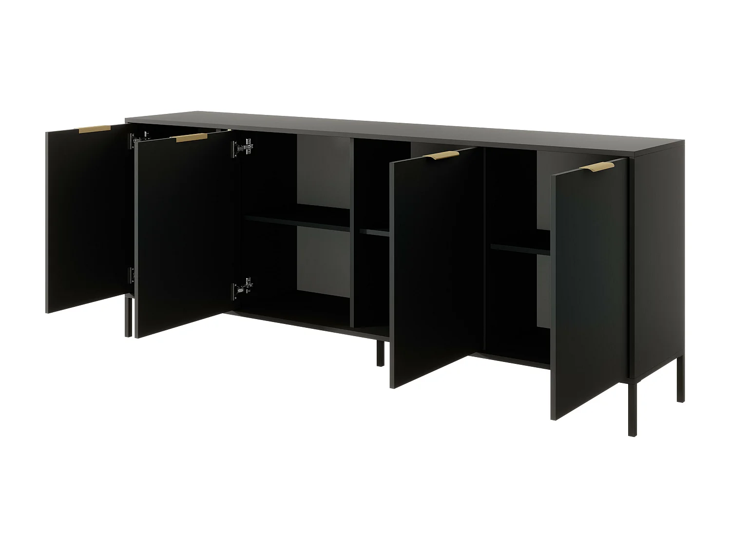 Commode LARS COD203 4D 203x40x82 Noir