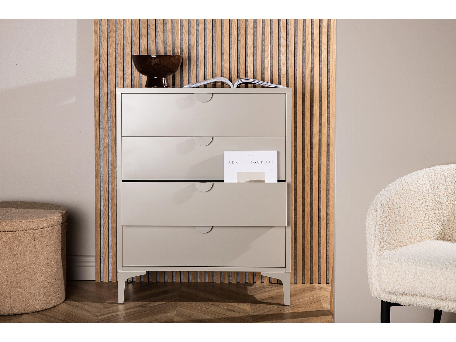 Commode PIRING COD78 4D 78x40x117 Beige