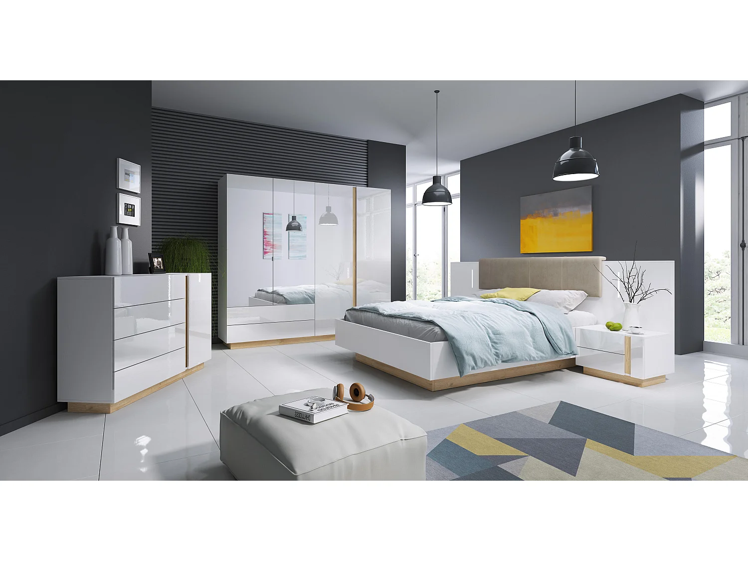 Roupeiro ARCADE WR220 4D2D1 220x54x203 Branco