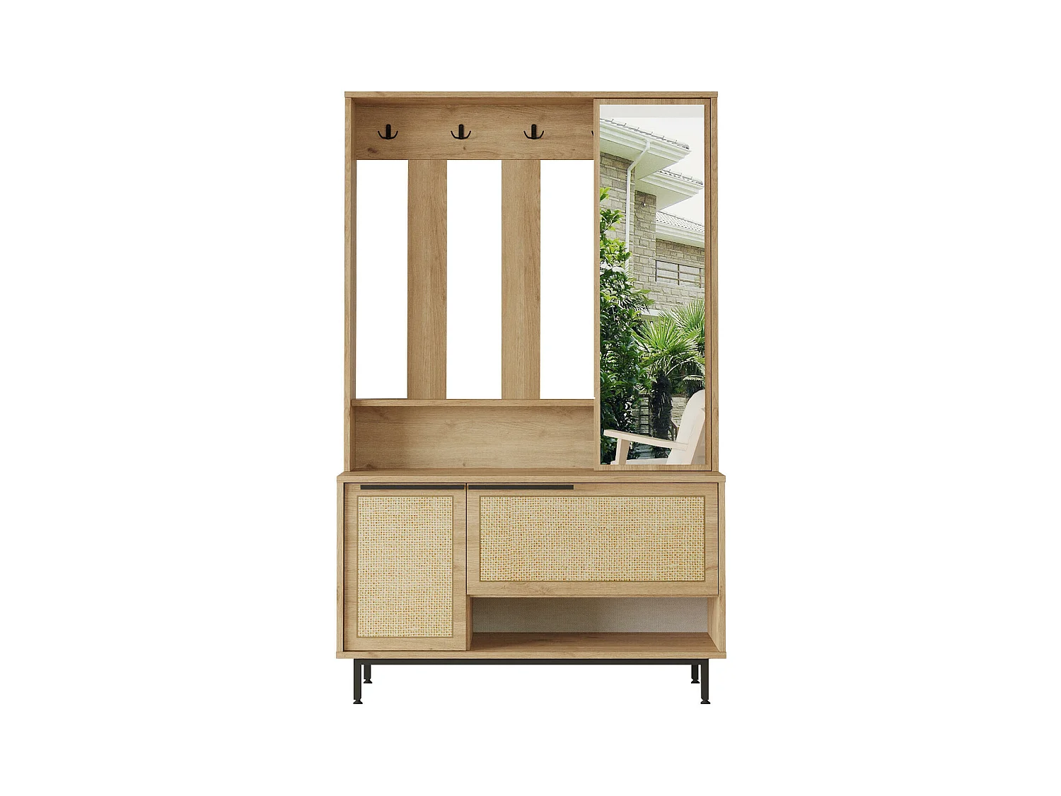 Armoire OCEAN WR112 2D3S 112x36x178 Beigeclair