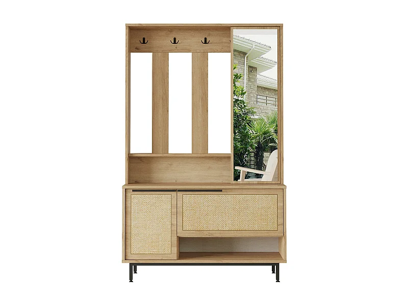 Armoire OCEAN WR112 2D3S 112x36x178 Beigeclair