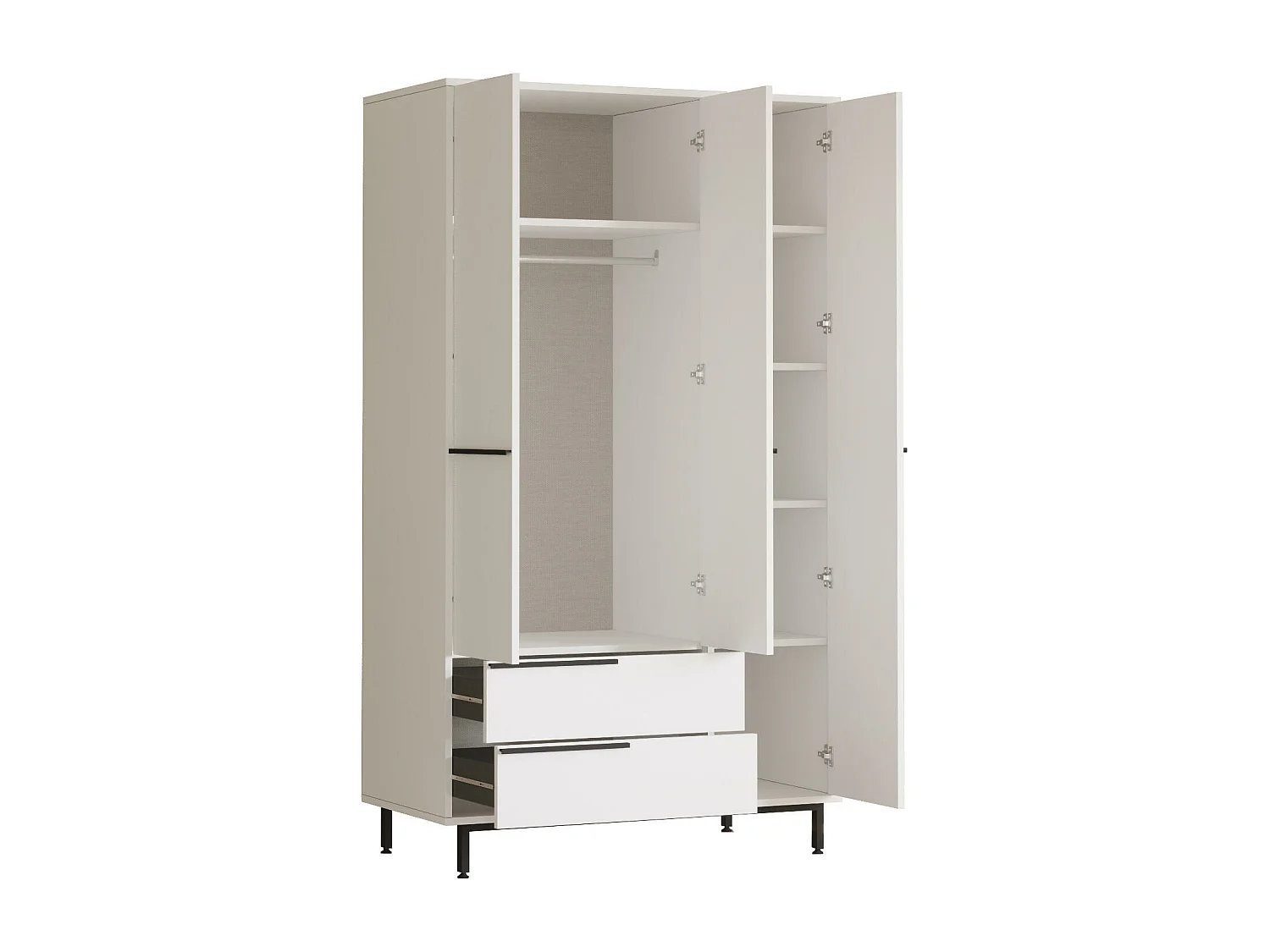 Roupeiro OCEAN WR112 3D2D6S 112x55x196 Branco