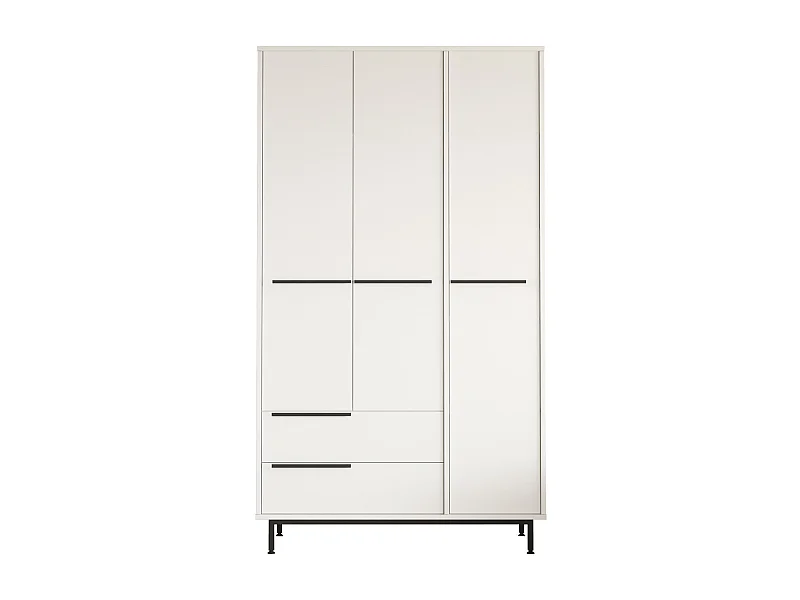 Armoire OCEAN WR112 3D2D6S 112x55x196 Blanc
