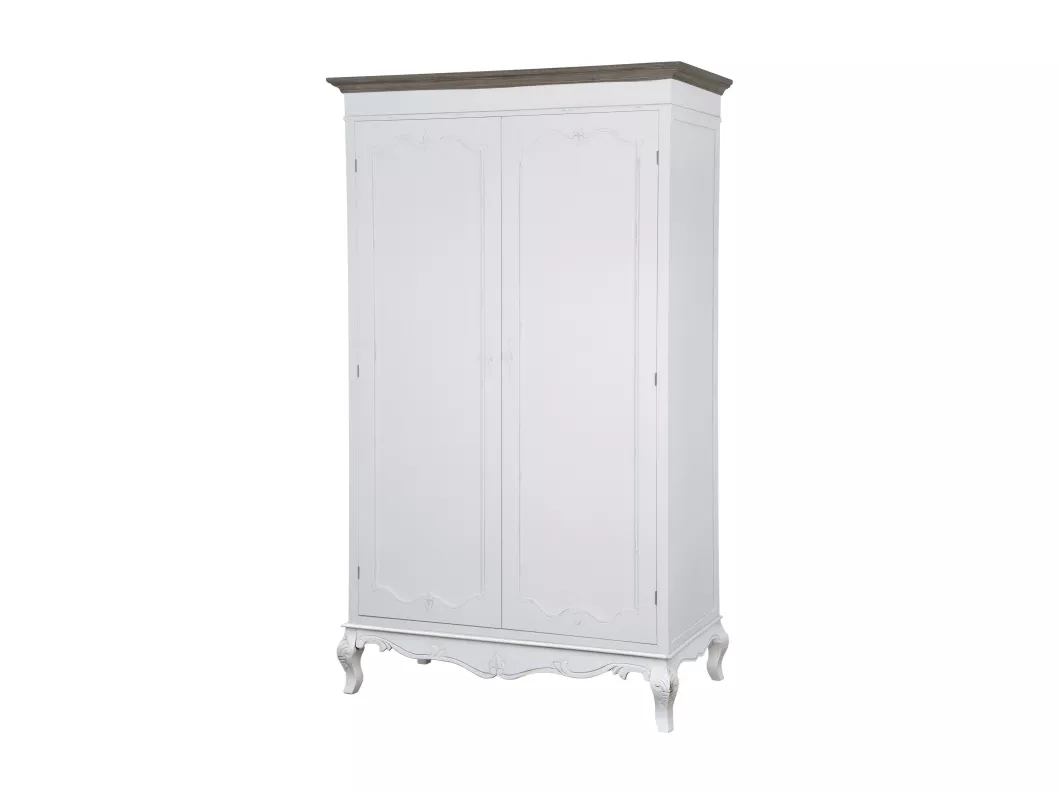 Kauf Unique Kleiderschrank RIMINI WHITE WR120 2D3S 120x60x200 Weiß