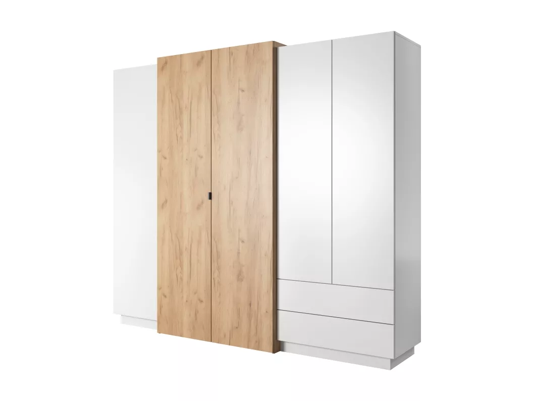 Kauf Unique Kleiderschrank 3D WR230 4D2D1 230x52x202 Weiß