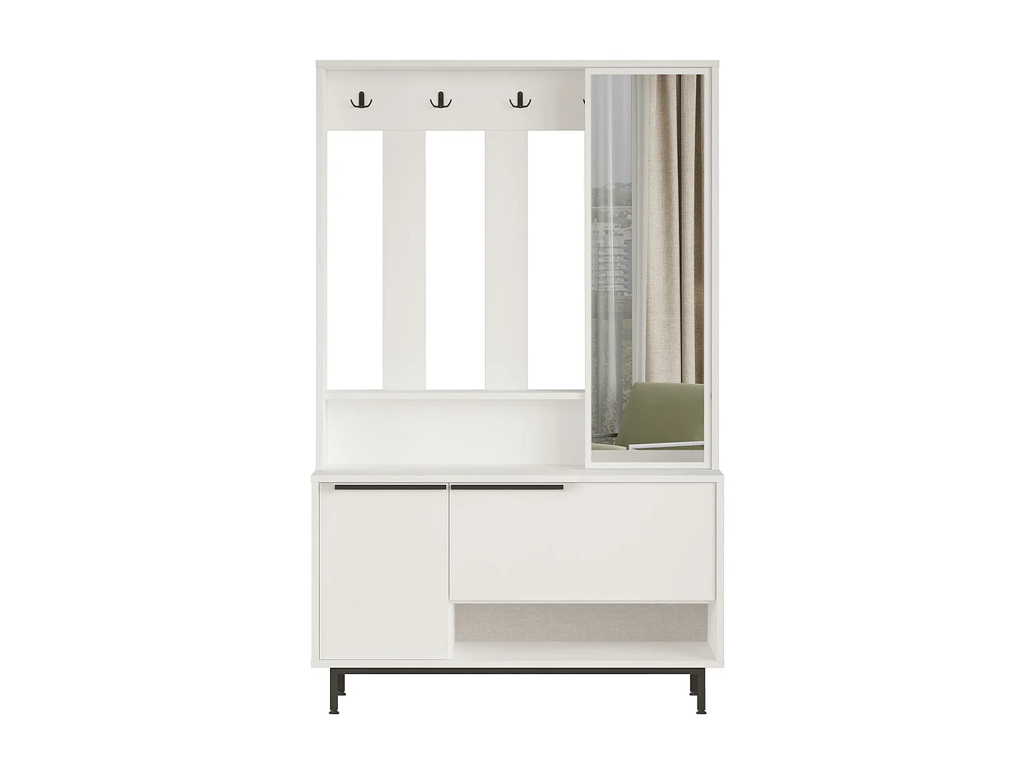 Armadio OCEAN WR112 2D4S 112x36x178 Bianco