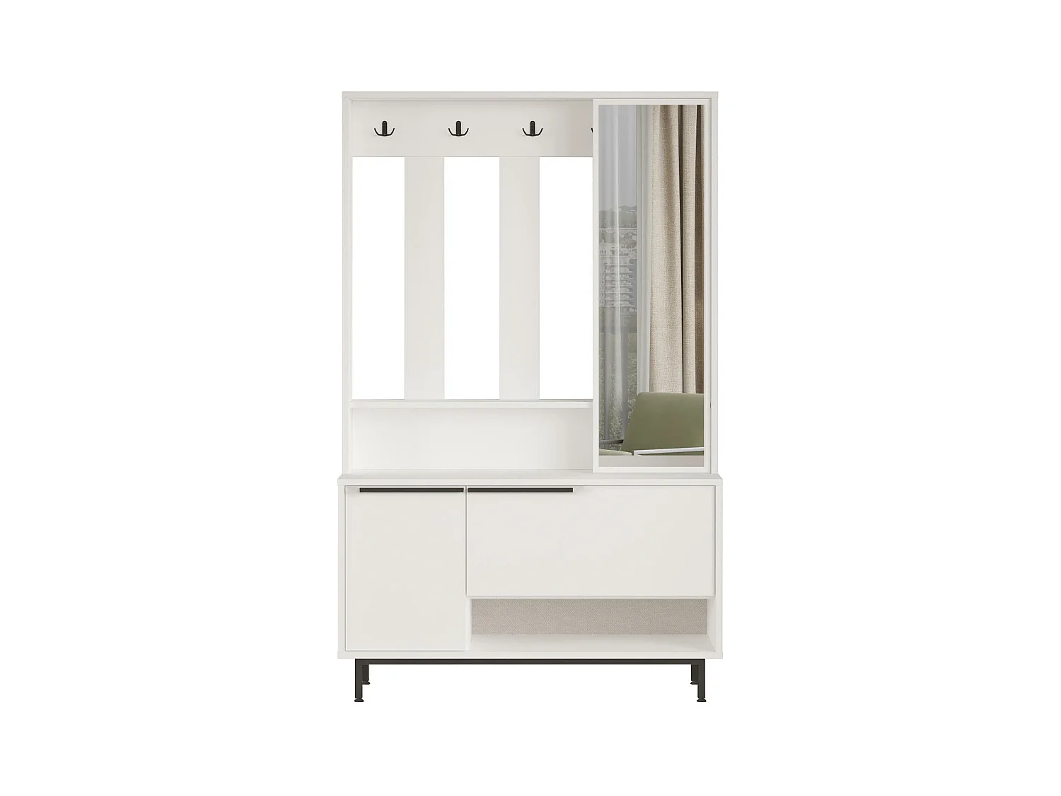Kleerkast OCEAN WR112 2D4S 112x36x178 Wit