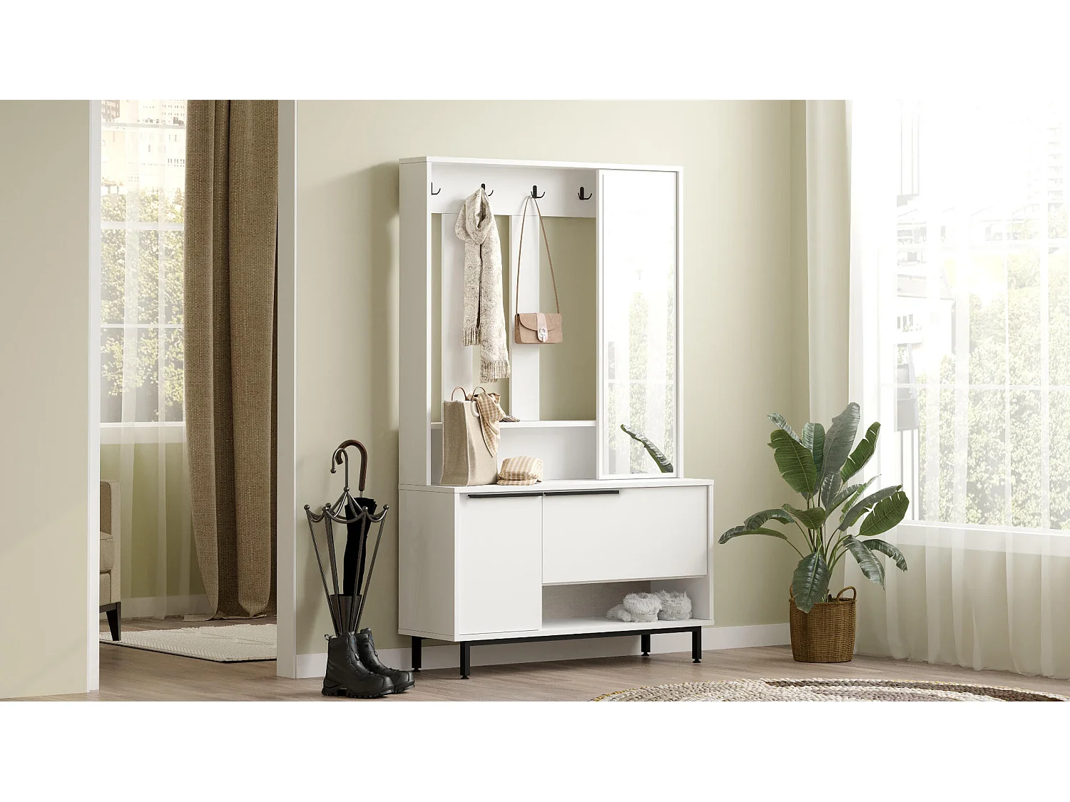 Roupeiro OCEAN WR112 2D4S 112x36x178 Branco