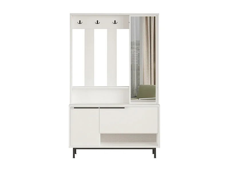 Armoire OCEAN WR112 2D4S 112x36x178 Blanc