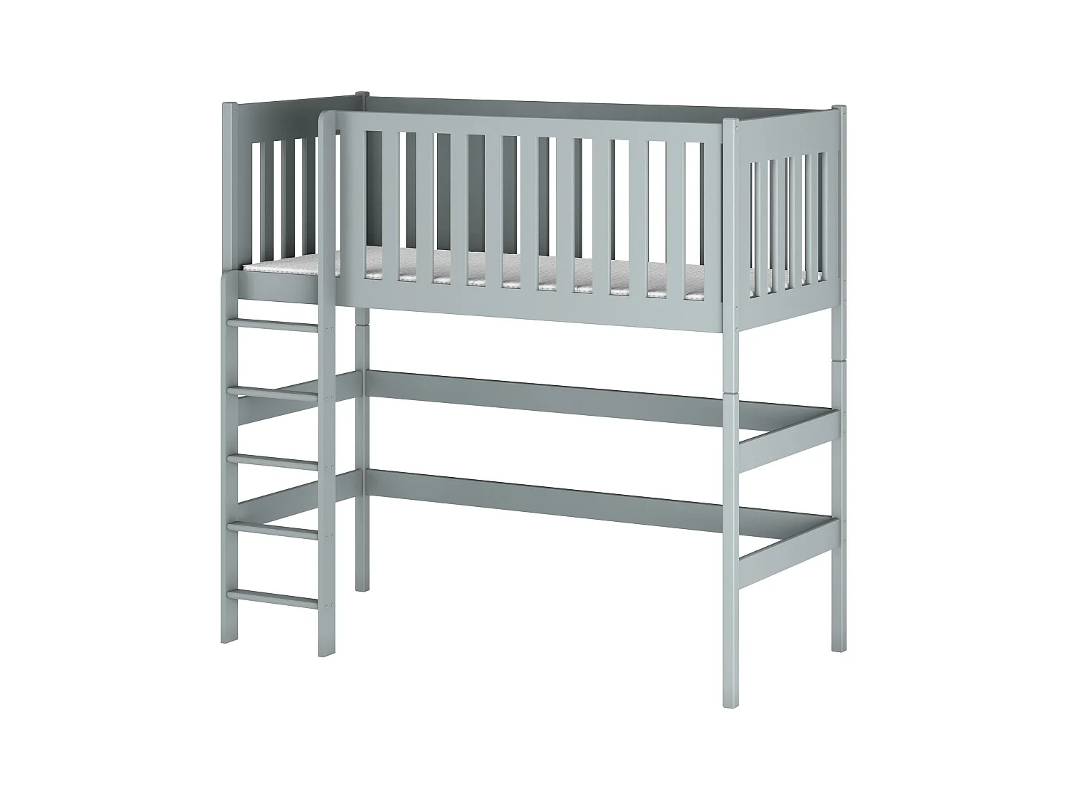 Hochbett LAURA LB012 90x180 cm Grau