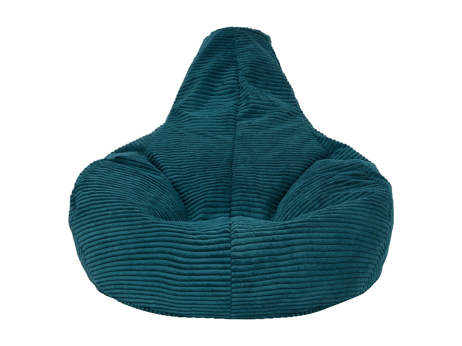 Pouf inclinable velours côtelé, bleu canard - DALTON