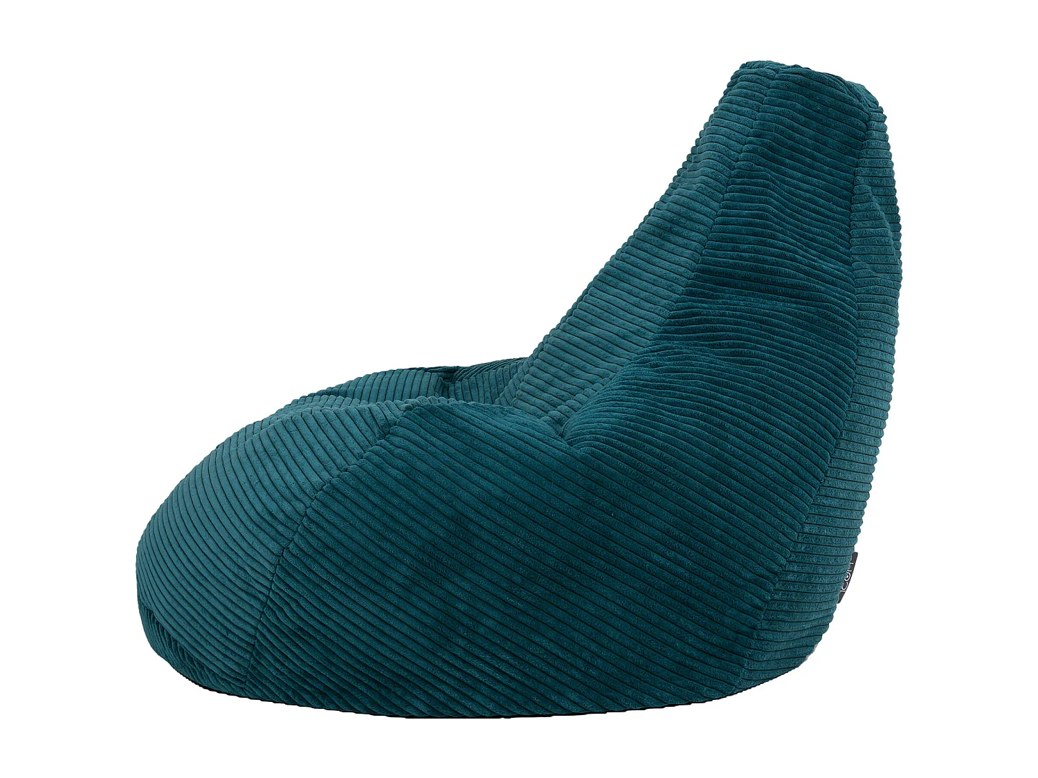 Pouf inclinable velours côtelé, bleu canard - DALTON
