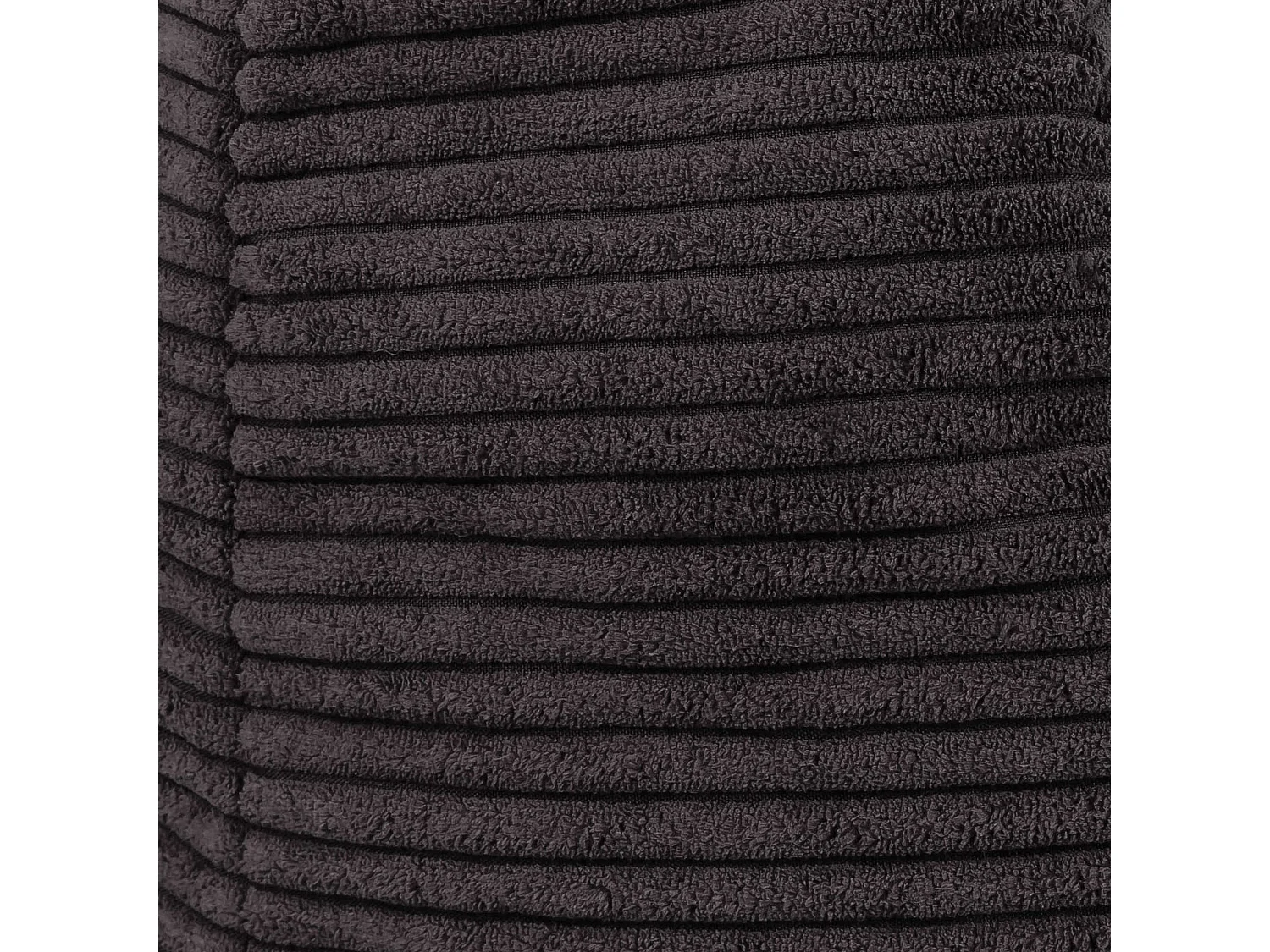 Pouf inclinable velours côtelé, gris anthracite - DALTON