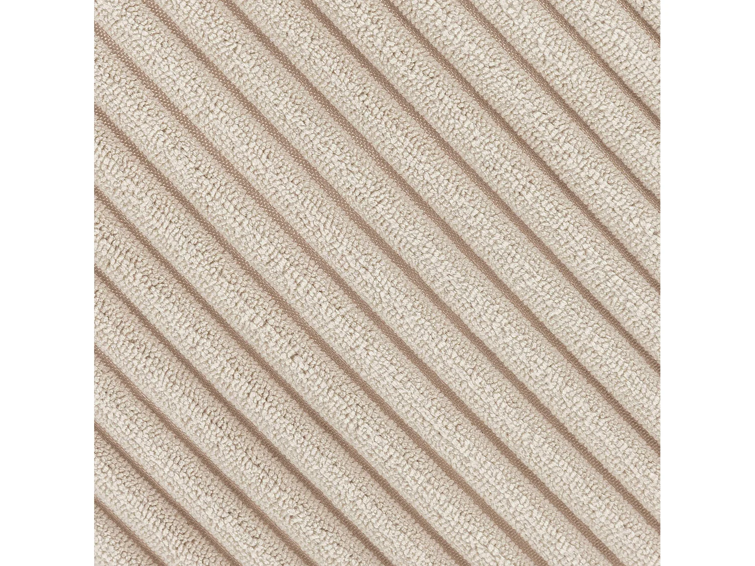 Pouf fauteuil salon ou chambre velours côtelé beige - NATALIA