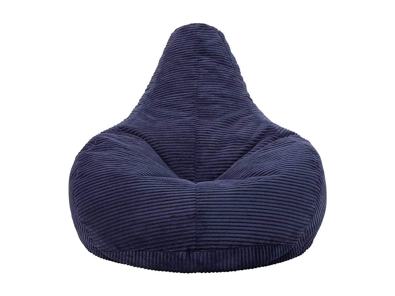 Pouf inclinable velours côtelé, bleu marine - DALTON