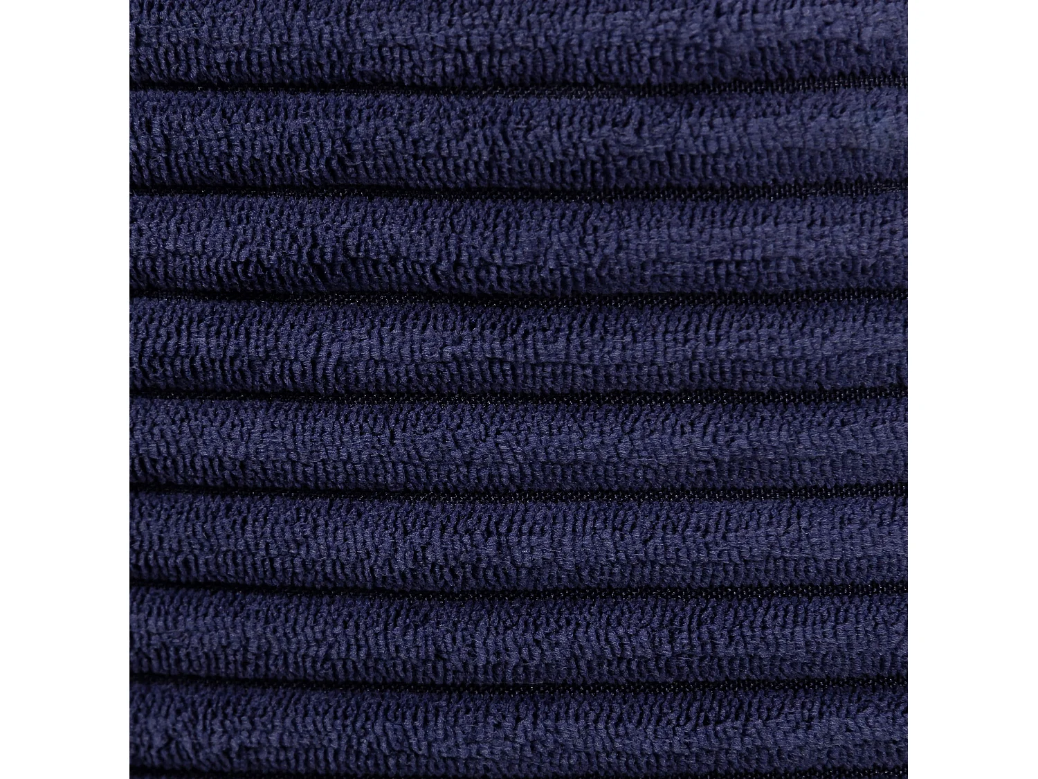 Pouf inclinable velours côtelé, bleu marine - DALTON