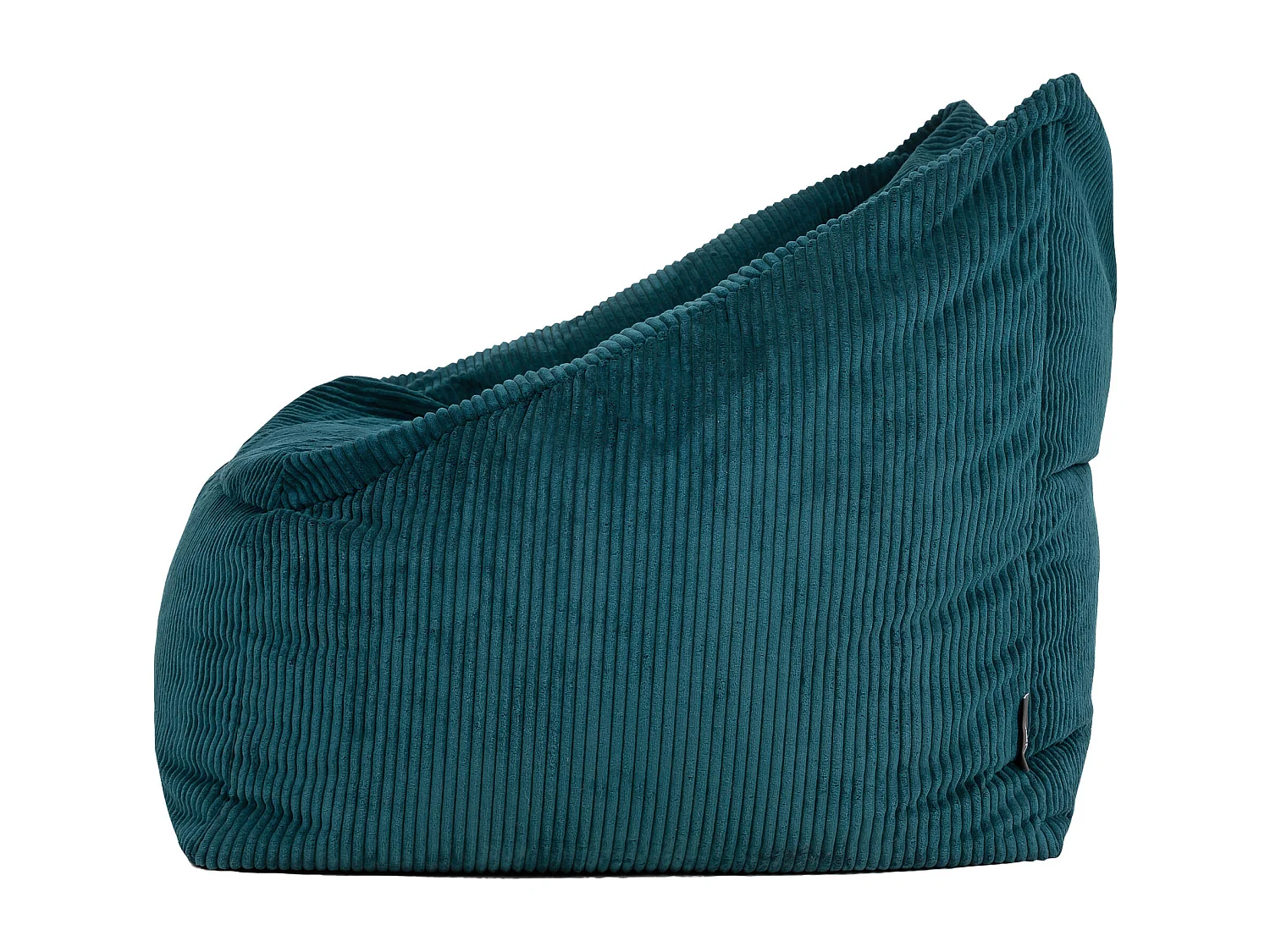 Pouf fauteuil salon ou chambre velours côtelé bleu canard - NATALIA