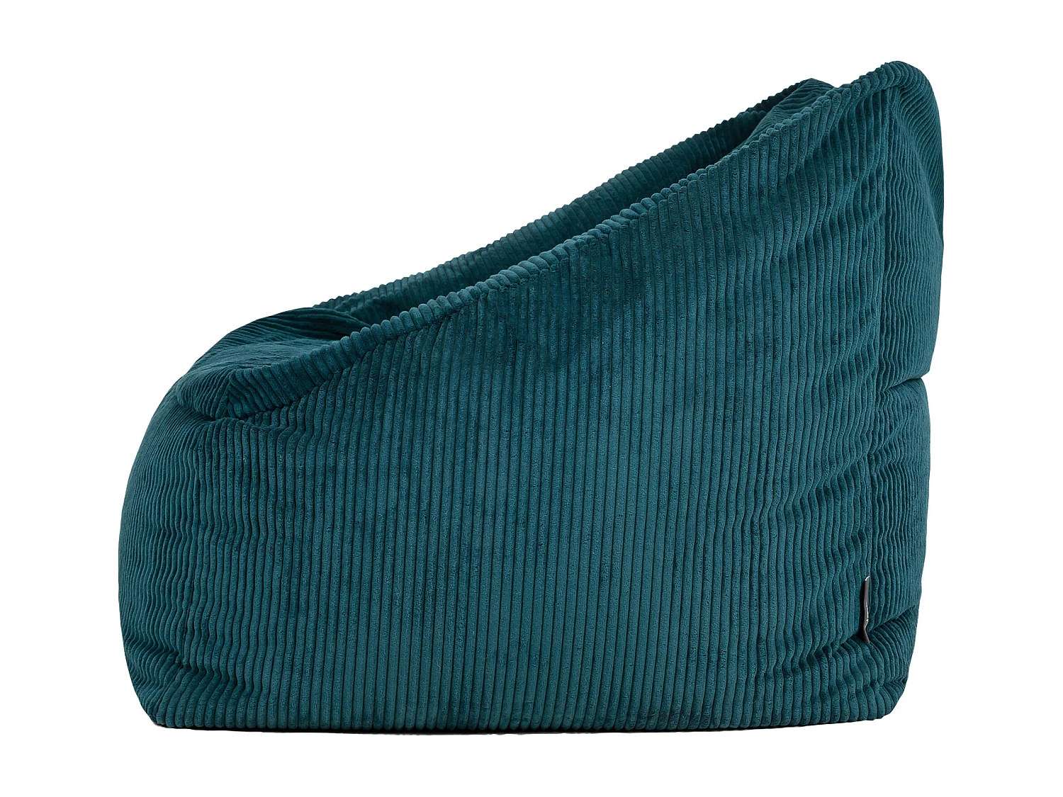 Pouf fauteuil salon ou chambre velours côtelé bleu canard - NATALIA