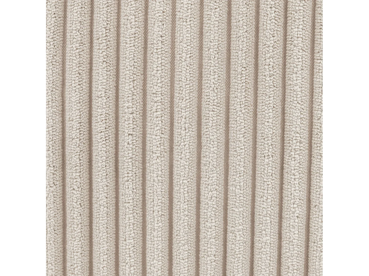 Pouf fauteuil et son repose-pieds carré velours côtelé beige, salon ou chambre - NATALIA