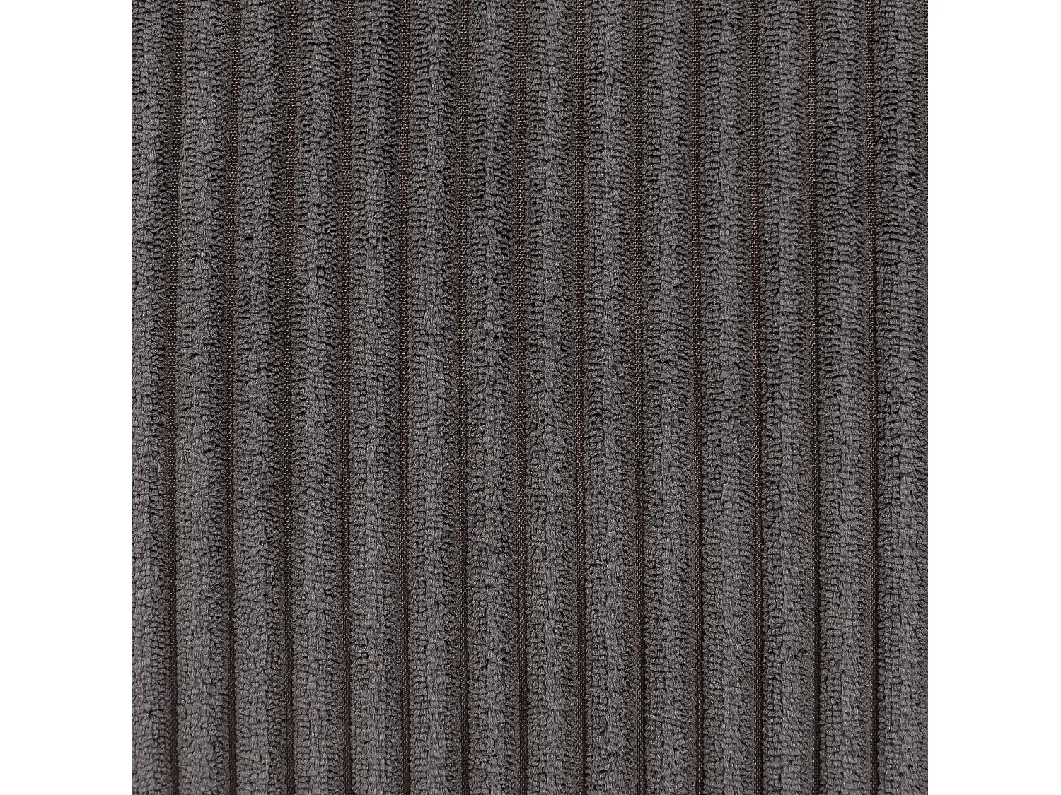 Pouf fauteuil velours côtelé gris anthracite - MORGAN