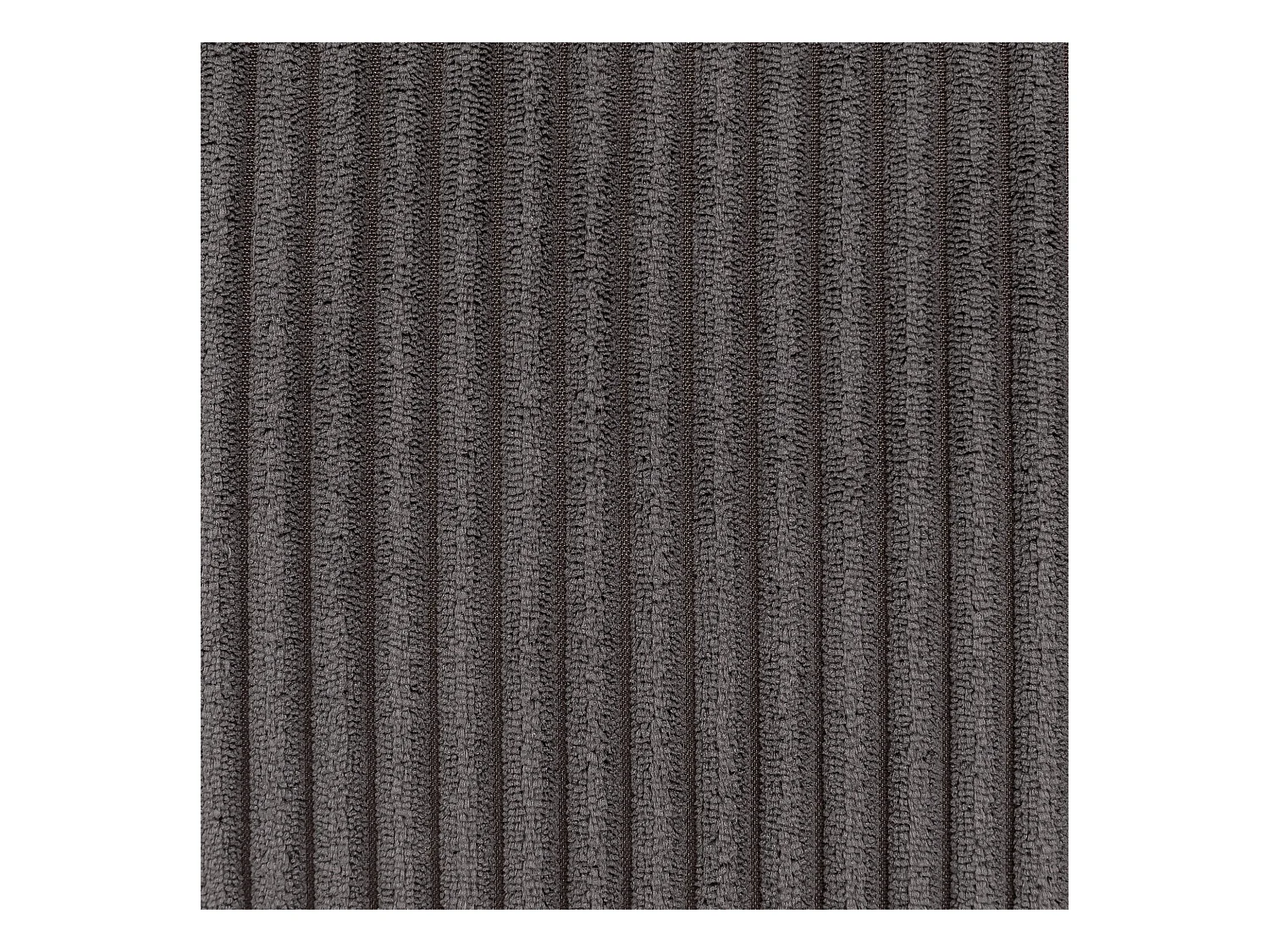 Pouf fauteuil velours côtelé gris anthracite - MORGAN