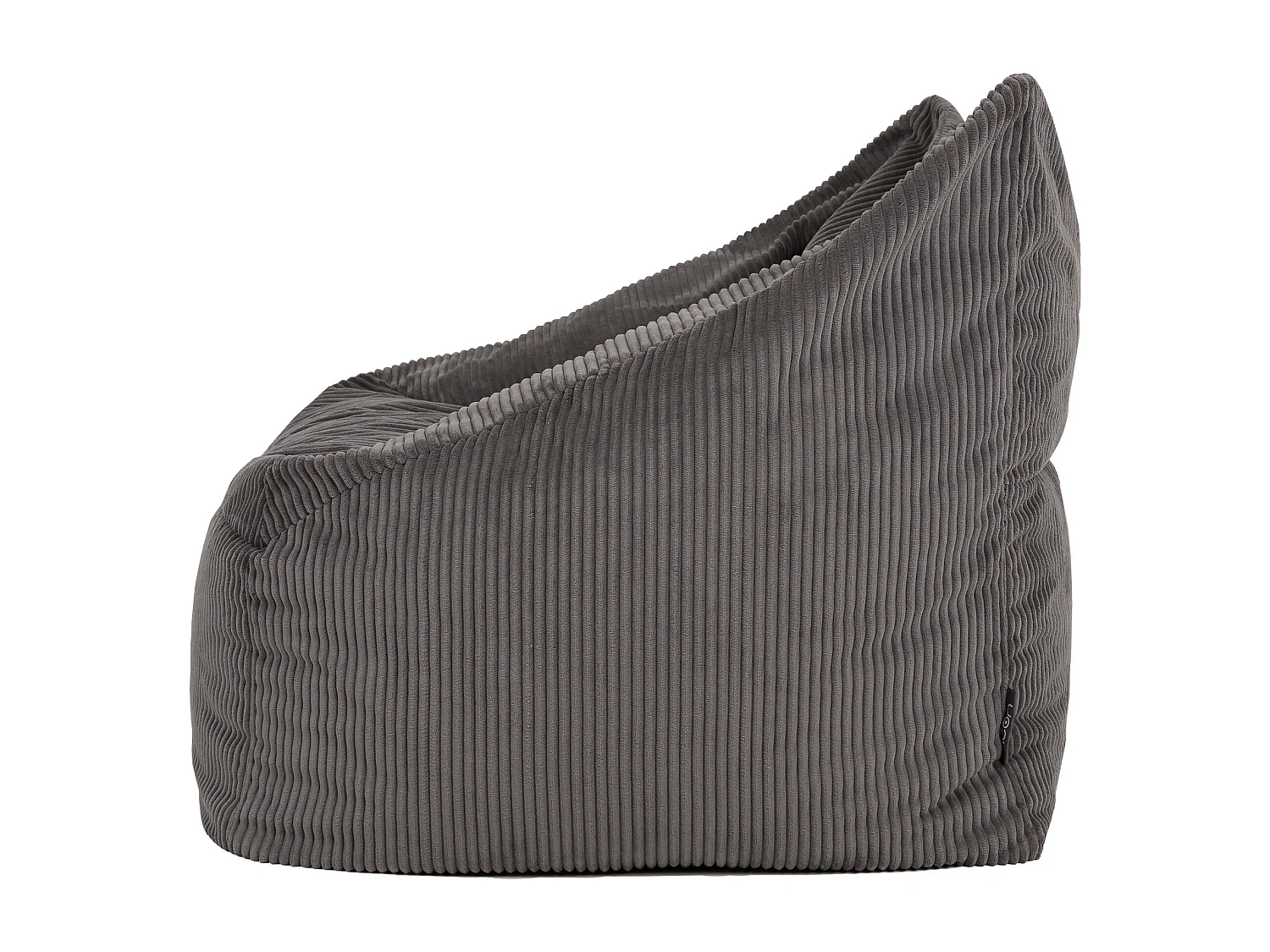 Pouf fauteuil salon ou chambre velours côtelé gris anthracite - NATALIA