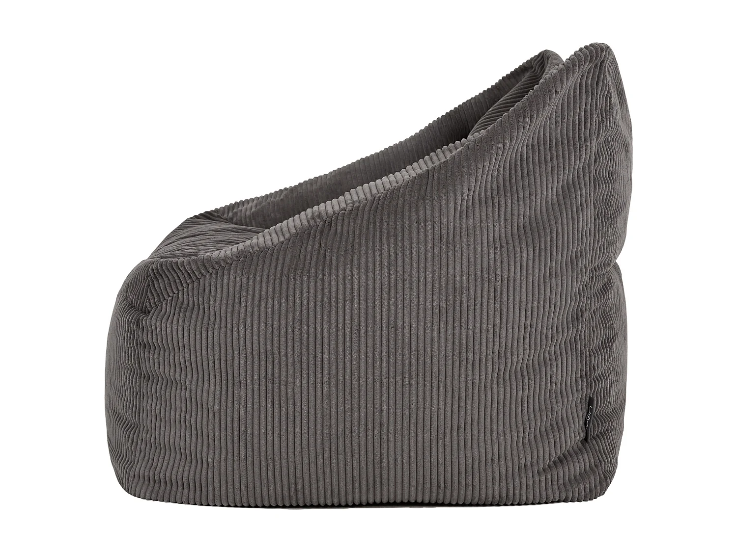 Pouf fauteuil salon ou chambre velours côtelé gris anthracite - NATALIA